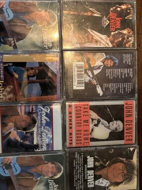 John Denver Vintage Cassette Tape Lot of 8 Wildlife Concert Windsong Greatest Hi